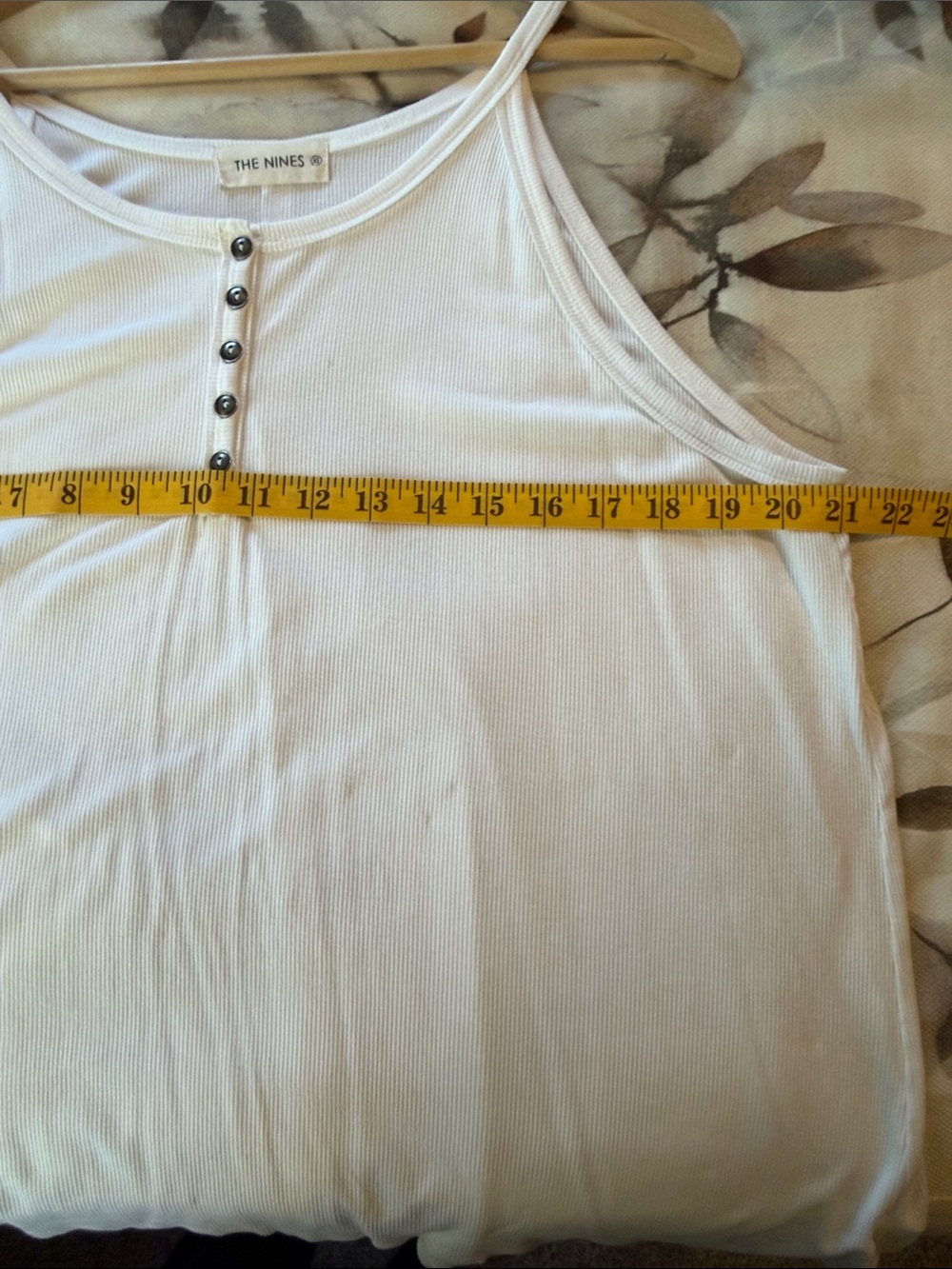 The Nines White Ribbed Button-Front Tank - Picture 4 of 4